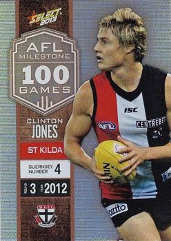 2013 Select AFL Champions - Milestone Game Foils #MG64 Clinton Jones Front